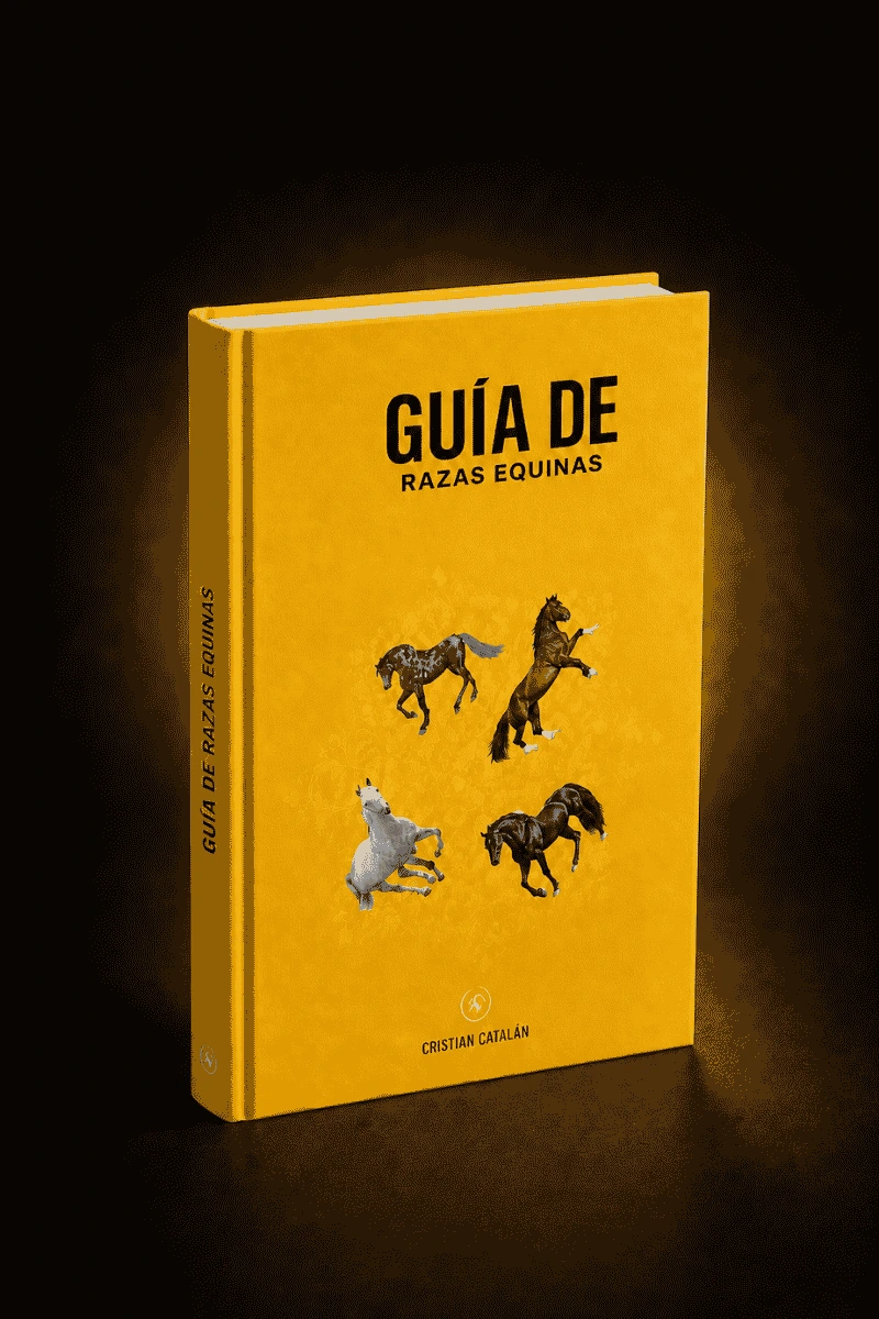 Mockup del bono Guía de razas equinas